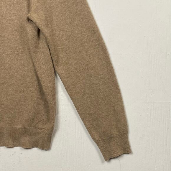 Sofia Cashmere Mens Tan 100% Cashmere V-Neck Pullover Sweater XL Quiet Luxury - Picture 6 of 9